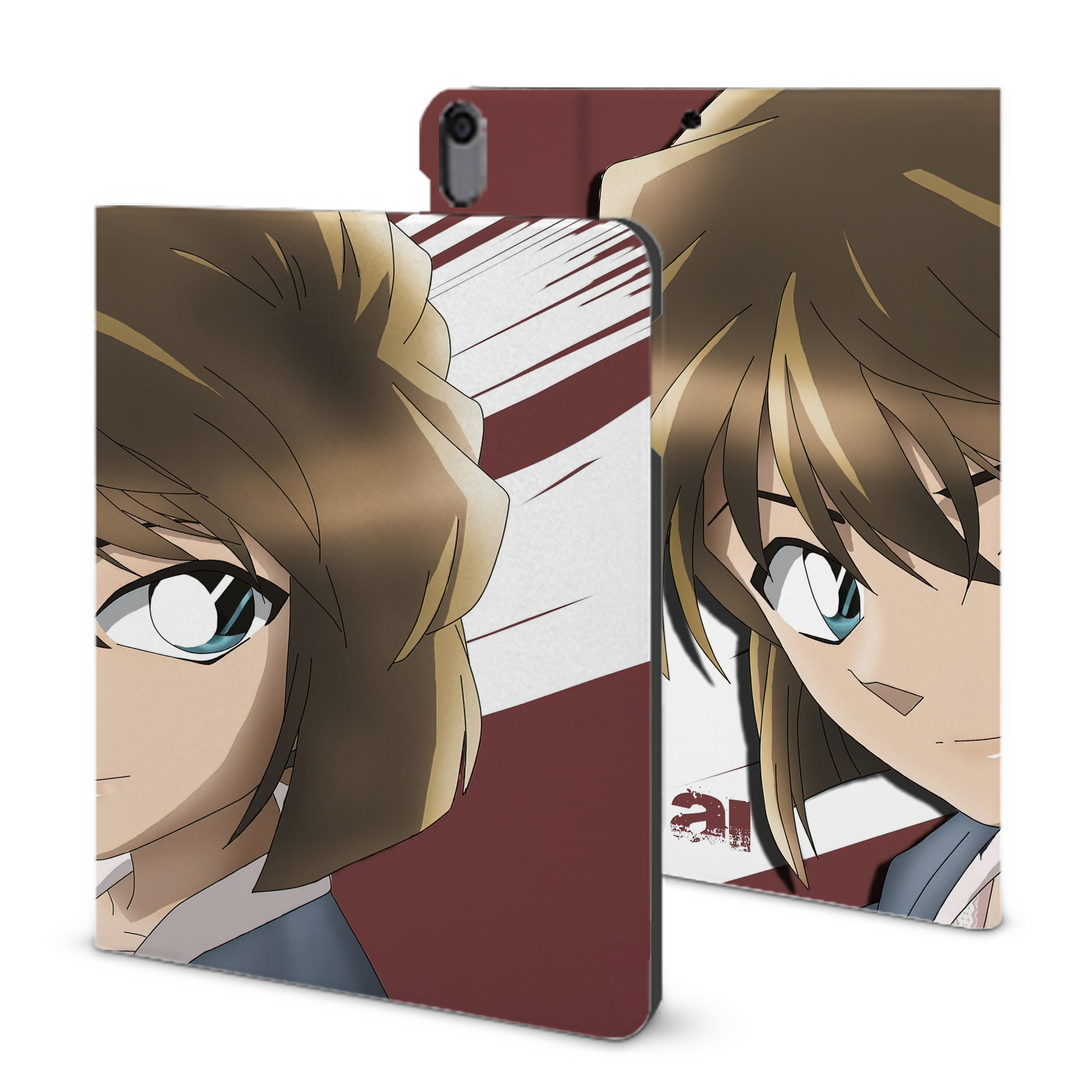 （画像用） 名探偵コナン Detective Conan IPad ケース ブック型 PUレザー TPU 耐衝撃 軽量 薄型 ペン収納なし 全面保護 IPad 各モデル対応